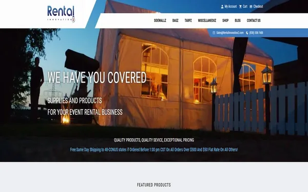 Screenshot of Rental Innovationz website