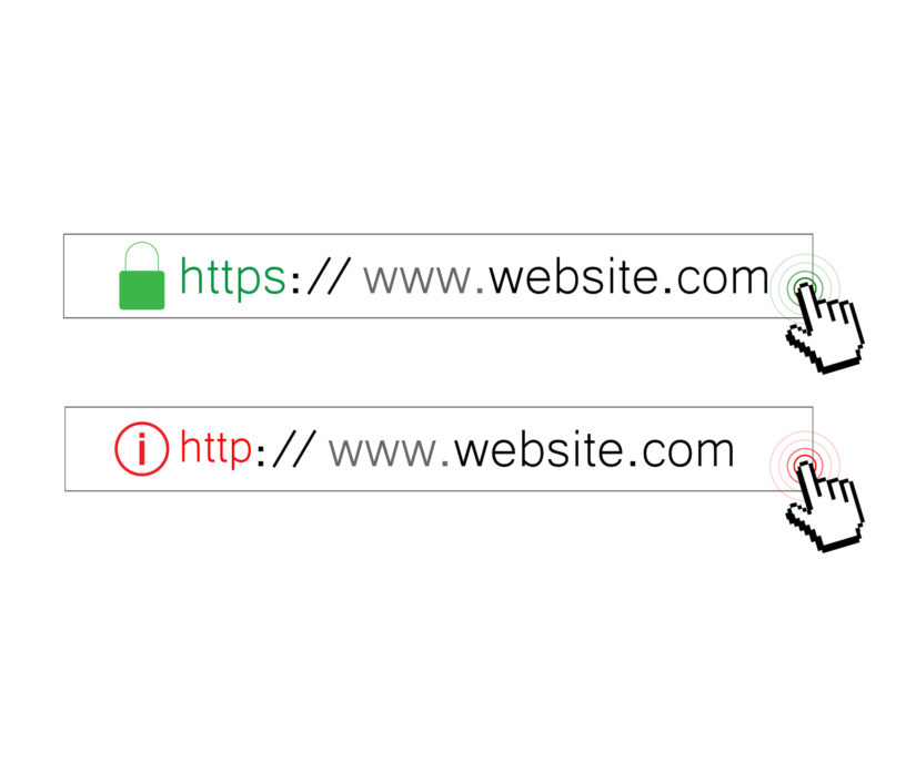 HTTP v HTTPS Protocol URL Website Bar