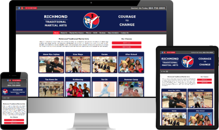 Richmond Traditional Martial Arts Website Mobile Responsive