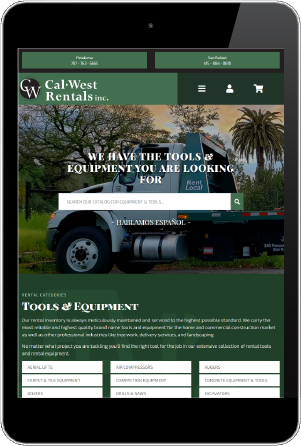 Tablet Portrait Cal-West Website