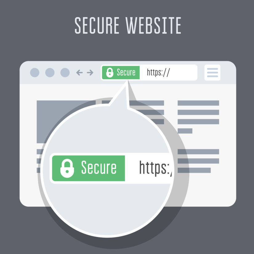 Website with SSL Certificate HTTPS Green Address Bar